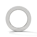 Princess Cut Lab-Grown Diamond Triple Row Eternity Ring in White Gold