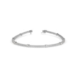 Round Brilliant Cut Lab-Grown Diamond Accented Tennis Bracelet in White Gold