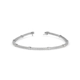 Round Brilliant Cut Lab-Grown Diamond Accented Tennis Bracelet in White Gold
