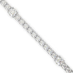 Round Brilliant Cut Lab-Grown Diamond Accented Tennis Bracelet in White Gold