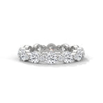 Round Brilliant Cut Lab-Grown Diamond Alternating Size Full Eternity Ring in White Gold