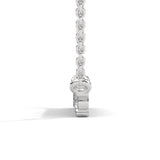 Round Brilliant Cut Lab-Grown Diamond Bar Pendant in White Gold