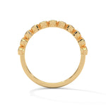 Round Brilliant Cut Lab-Grown Diamond Bezel-Set Half-Eternity Ring in Yellow Gold
