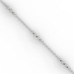 Round Brilliant Cut Lab-Grown Diamond Bezel Trio Station Bracelet in White Gold