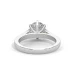 Round Brilliant Cut Lab-Grown Diamond Cathedral Solitaire Engagement Ring in White Gold
