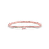 Round Brilliant Cut Lab-Grown Diamond Classic Tennis Bracelet in Rose Gold