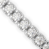 Round Brilliant Cut Lab-Grown Diamond Classic Tennis Bracelet in White Gold