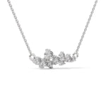 Round Brilliant Cut Lab-Grown Diamond Cluster Pendant in White Gold
