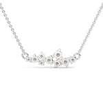 Round Brilliant Cut Lab-Grown Diamond Cluster Pendant in White Gold