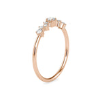 Round Brilliant Cut Lab-Grown Diamond Cluster Stackable Ring in Rose Gold