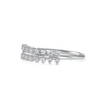Round Brilliant Cut Lab-Grown Diamond Double Row Stackable Ring in White Gold