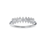 Round Brilliant Cut Lab-Grown Diamond Double Row Stackable Ring in White Gold