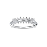 Round Brilliant Cut Lab-Grown Diamond Double Row Stackable Ring in White Gold