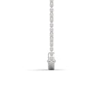 Round Brilliant Cut Lab-Grown Diamond Evil Eye Pendant in White Gold