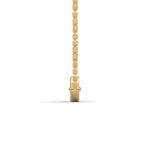 Round Brilliant Cut Lab-Grown Diamond Evil Eye Pendant in Yellow Gold