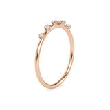 Round Brilliant Cut Lab-Grown Diamond Five-Stone Stackable Ring in Rose Gold