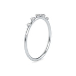 Round Brilliant Cut Lab-Grown Diamond Five-Stone Stackable Ring in White Gold