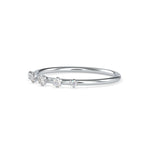 Round Brilliant Cut Lab-Grown Diamond Five-Stone Stackable Ring in White Gold