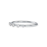 Round Brilliant Cut Lab-Grown Diamond Five-Stone Stackable Ring in White Gold