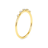 Round Brilliant Cut Lab-Grown Diamond Five-Stone Stackable Ring in Yellow Gold