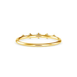 Round Brilliant Cut Lab-Grown Diamond Five-Stone Stackable Ring in Yellow Gold