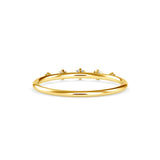 Round Brilliant Cut Lab-Grown Diamond Five-Stone Stackable Ring in Yellow Gold