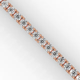 Round Brilliant Cut Lab-Grown Diamond Flexible Link Tennis Bracelet in Rose Gold