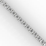 Round Brilliant Cut Lab-Grown Diamond Flexible Link Tennis Bracelet in White Gold