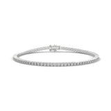 Round Brilliant Cut Lab-Grown Diamond Flexible Link Tennis Bracelet in White Gold