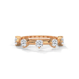 Round Brilliant Cut Lab-Grown Diamond Floating Eternity Ring in Rose Gold
