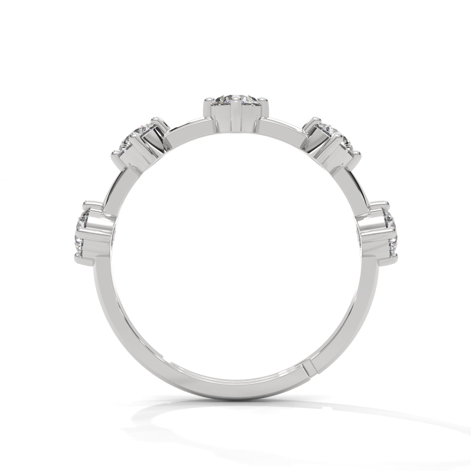 Round Brilliant Cut Lab-Grown Diamond Floating Eternity Ring in White Gold