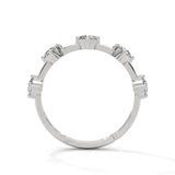 Round Brilliant Cut Lab-Grown Diamond Floating Eternity Ring in White Gold