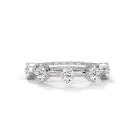 Round Brilliant Cut Lab-Grown Diamond Floating Eternity Ring in White Gold