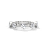 Round Brilliant Cut Lab-Grown Diamond Floating Eternity Ring in White Gold