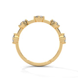 Round Brilliant Cut Lab-Grown Diamond Floating Eternity Ring in Yellow Gold