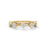 Round Brilliant Cut Lab-Grown Diamond Floating Eternity Ring in Yellow Gold