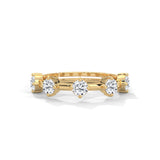 Round Brilliant Cut Lab-Grown Diamond Floating Eternity Ring in Yellow Gold