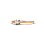 Round Brilliant Cut Lab-Grown Diamond Four-Prong Solitaire Engagement Ring in Rose Gold