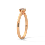 Round Brilliant Cut Lab-Grown Diamond Four-Prong Solitaire Engagement Ring in Rose Gold