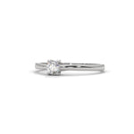 Round Brilliant Cut Lab-Grown Diamond Four-Prong Solitaire Engagement Ring in White Gold