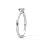 Round Brilliant Cut Lab-Grown Diamond Four-Prong Solitaire Engagement Ring in White Gold