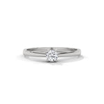 Round Brilliant Cut Lab-Grown Diamond Four-Prong Solitaire Engagement Ring in White Gold