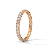Round Brilliant Cut Lab-Grown Diamond Full Eternity Ring in Rose Gold
