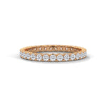 Round Brilliant Cut Lab-Grown Diamond Full Eternity Ring in Rose Gold