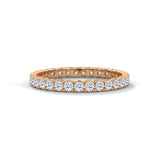 Round Brilliant Cut Lab-Grown Diamond Full Eternity Ring in Rose Gold