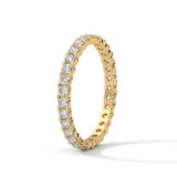 Round Brilliant Cut Lab-Grown Diamond Full Eternity Ring in Yellow Gold
