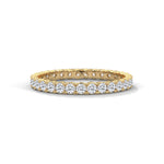 Round Brilliant Cut Lab-Grown Diamond Full Eternity Ring in Yellow Gold
