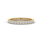 Round Brilliant Cut Lab-Grown Diamond Full Eternity Ring in Yellow Gold
