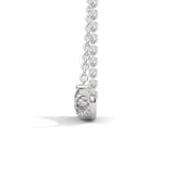 Round Brilliant Cut Lab-Grown Diamond Graduated Bar Pendant in White Gold