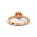 Round Brilliant Cut Lab-Grown Diamond Halo Engagement Ring in Rose Gold